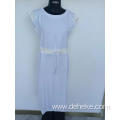 Comfortable Summer Knit Solid Rib Dress